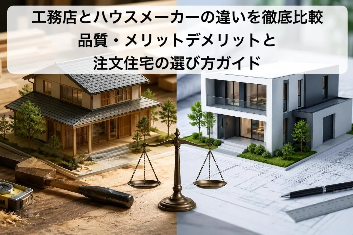 工務店とハウスメーカーの違いを徹底比較|品質・メリットデメリットと注文住宅の選び方ガイド